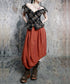 Red Stripe Balloon Skirt