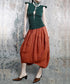 Red Stripe Balloon Skirt