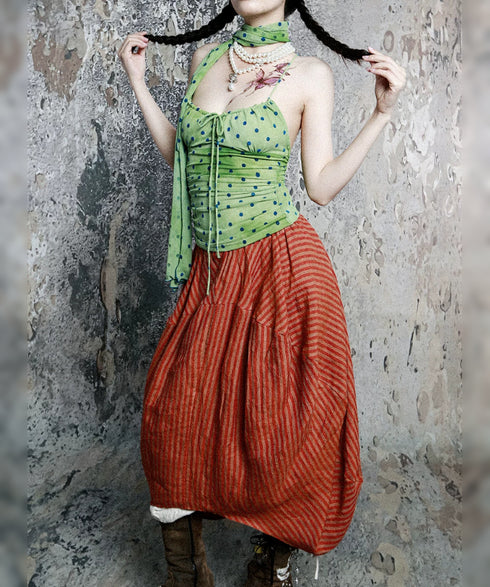 Slip Dot Gather Top