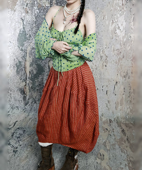 Slip Dot Gather Top