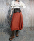 Red Stripe Balloon Skirt