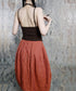 Red Stripe Balloon Skirt