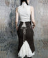Pinstripe Lace Hem Skirt