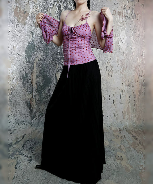 Slip Dot Gather Top