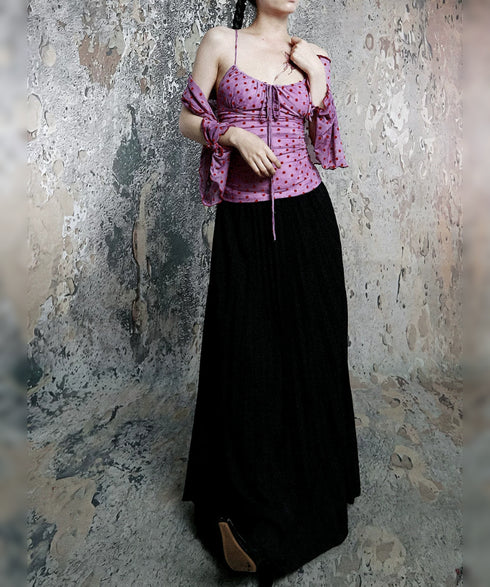 Slip Dot Gather Top