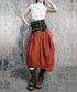 Red Stripe Balloon Skirt