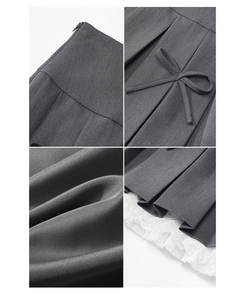 Ribbon Mist Pleat Skirt