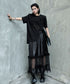 Noir Mesh Layered Skirt