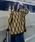 Geometric Pattern Knit Sweater