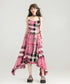 Graffiti Plaid Frill Dress