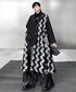 Patch Jacquard Fringe Coat