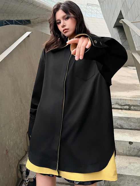 Layer Shift Collar Blouse