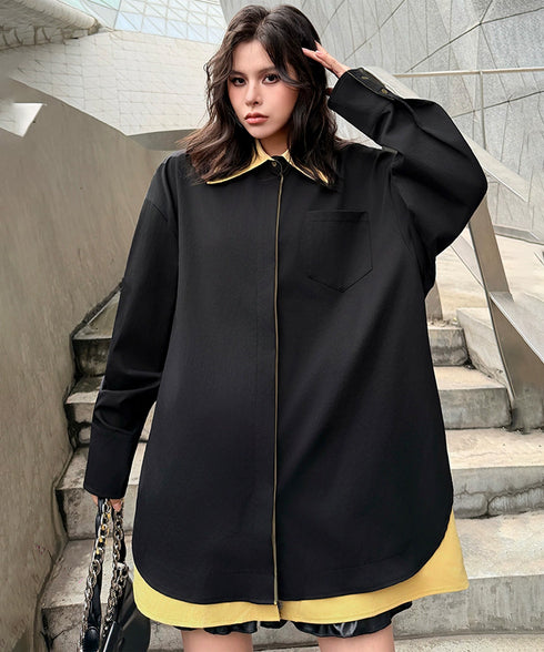 Layer Shift Collar Blouse