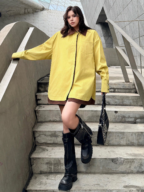Layer Shift Collar Blouse
