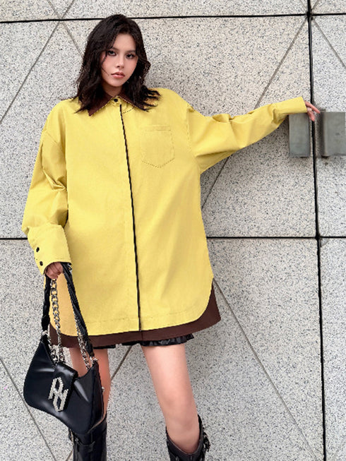 Layer Shift Collar Blouse