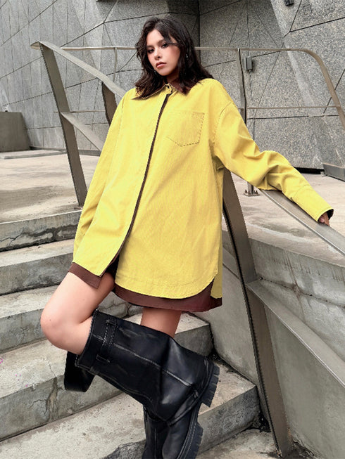 Layer Shift Collar Blouse