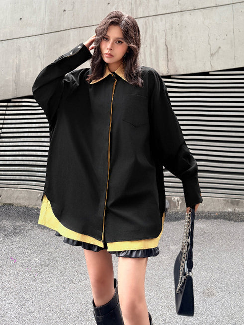 Layer Shift Collar Blouse