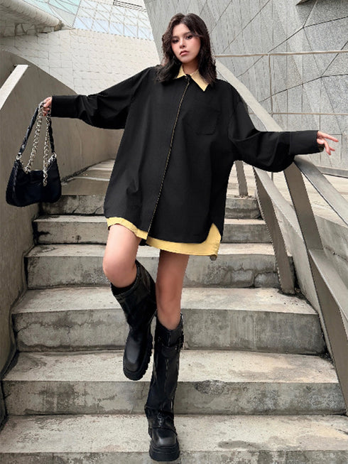 Layer Shift Collar Blouse