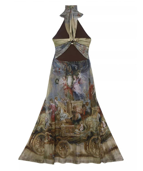 Art Full Open-back Dress