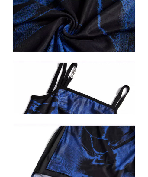 Slimming Suspender Mesh Dress