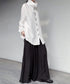 Column Button Long Blouse