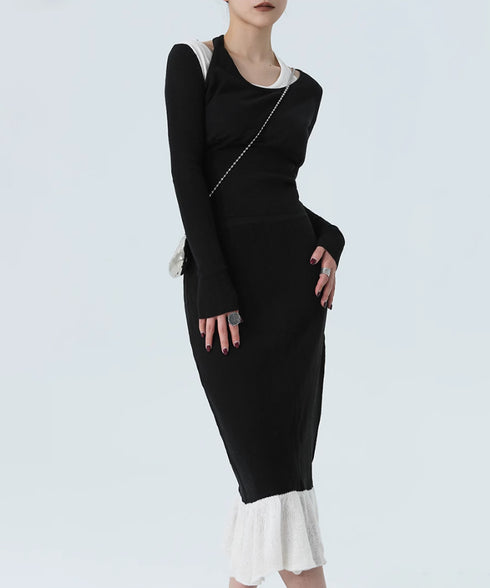 Contrast Slimming Knit Series