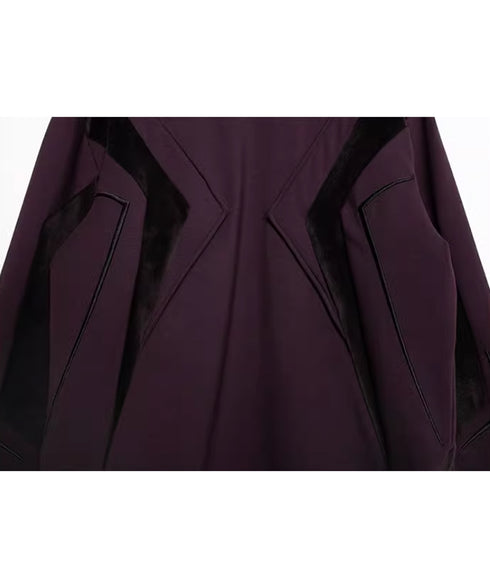 Geometric Contrast Color Top