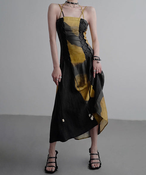 Cross Corded Gradient Dress