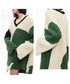Abstract Pattern Oversized Knit Sweater
