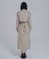 Splicing Pleated Trench Coat