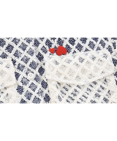 Lattice Veil Blouse
