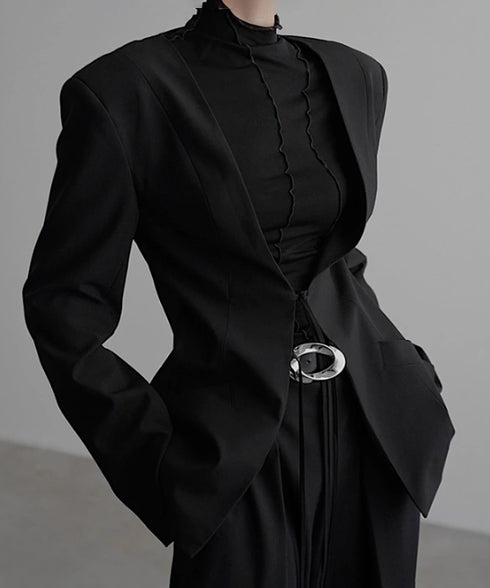 Collarless Jacket