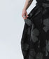 Drawstring Leaf Print Skirt