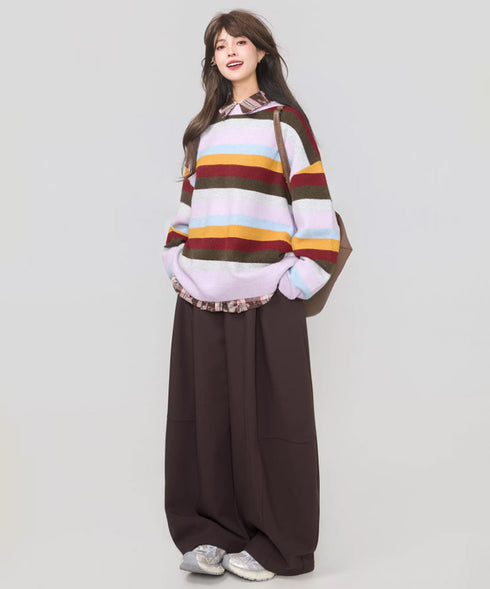 Multi Border Soft Knit Top