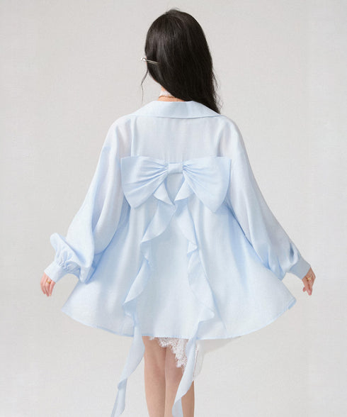Ribbon Cascade Blouse