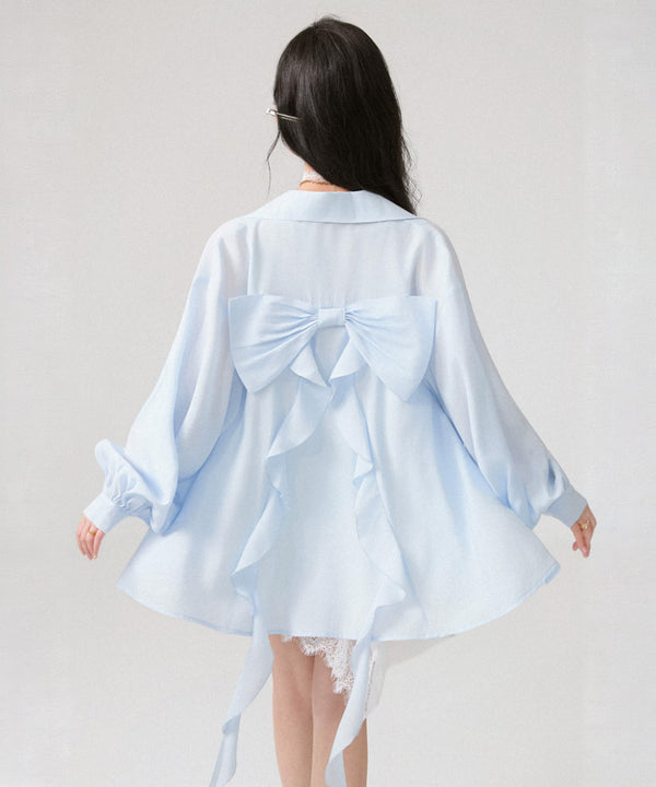 Ribbon Cascade Blouse