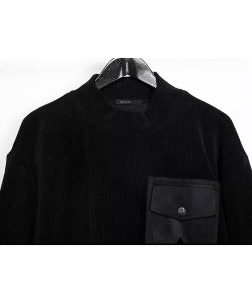 Patchwork Pocket Sweater