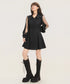 Sheer Sleeve Lace-Up Dress Series