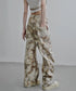 Marbled Wide Cargo Pants