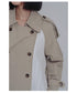 Splicing Pleated Trench Coat