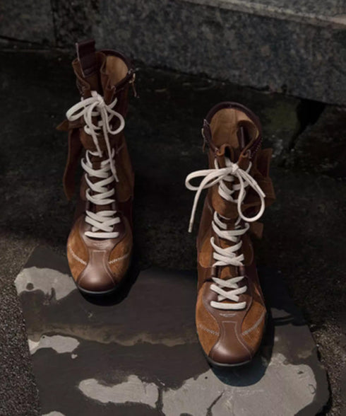 Edge Wrap Lace Boots