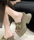 Tribal Stud Platform Sandals