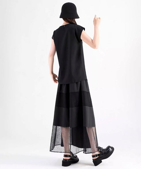 Cutout See-through Skirt