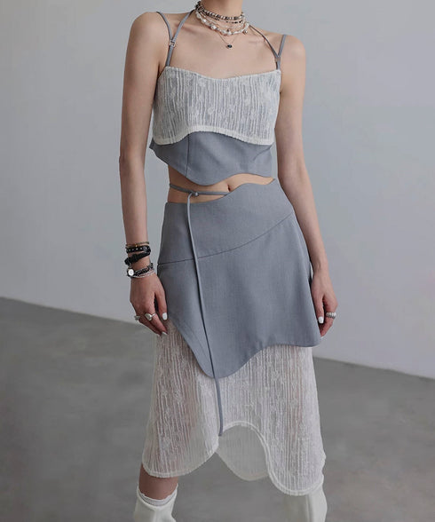 Double Hem Suspender Top