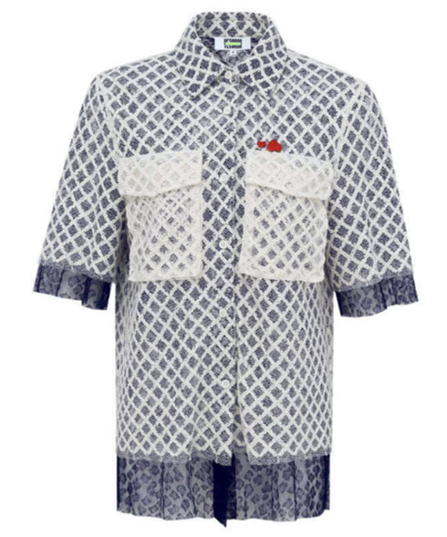 Lattice Veil Blouse