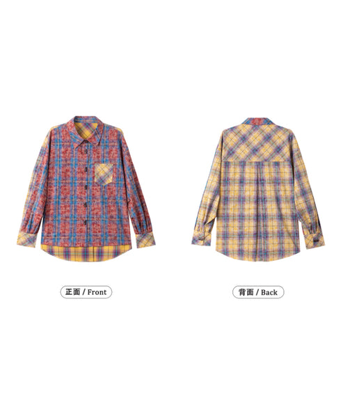 Vintage Check Contrast Shirt