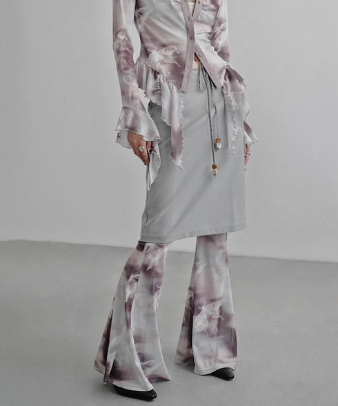 Braided Belt Straight Skirt