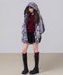 Washed Check Hooded Jacket