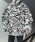 Snow Tiger Pattern Fur Coat