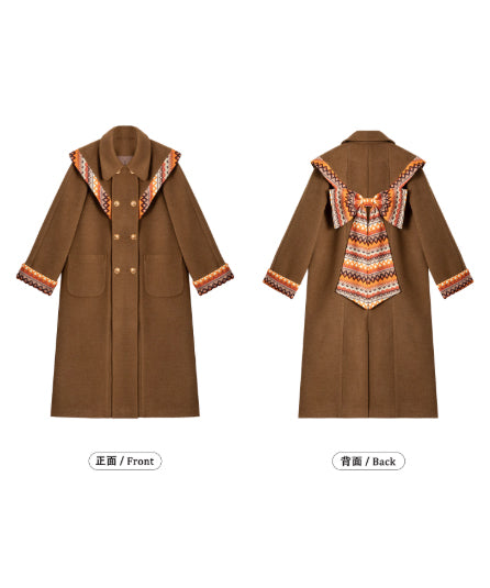 Ethnic Ribbon Long Coat